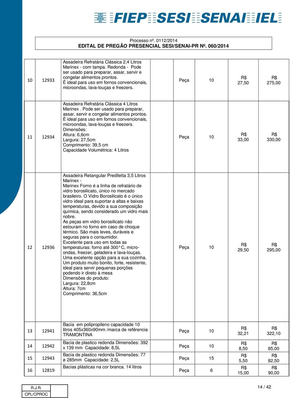 Pode ser usado para preparar, assar, servir e congelar alimentos prontos. É ideal para uso em fornos convencionais, microondas, lava-louças e freezers.