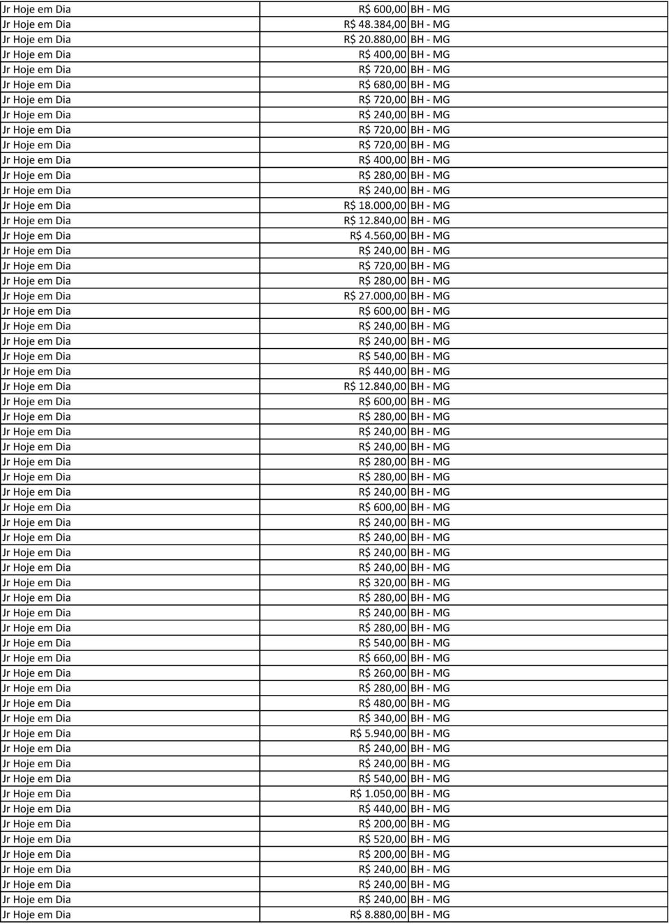 840,00 BH - MG R$ 4.560,00 BH - MG R$ 720,00 BH - MG R$ 280,00 BH - MG R$ 27.000,00 BH - MG R$ 600,00 BH - MG R$ 540,00 BH - MG R$ 440,00 BH - MG R$ 12.