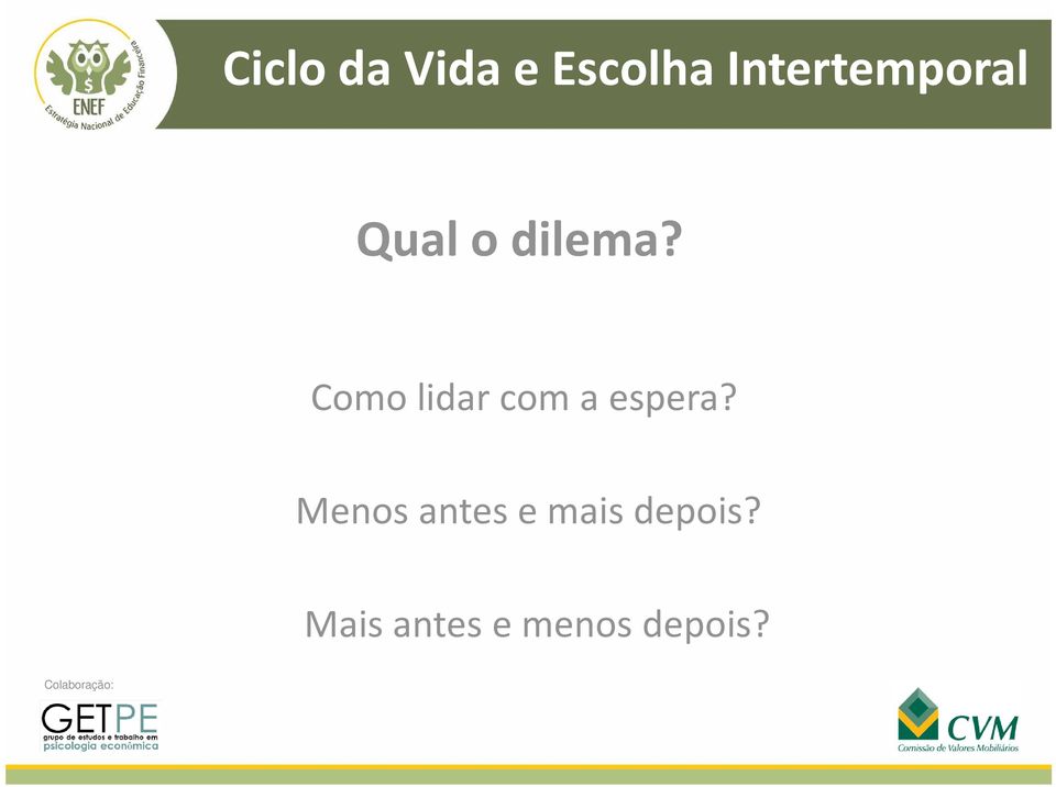 Como lidar com a espera?