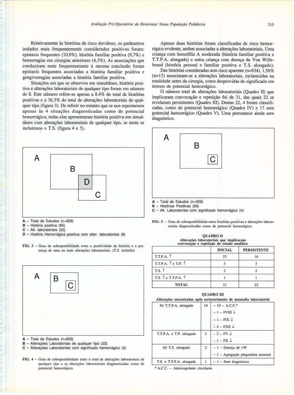 As associações que conduziram mais frequentemente à mesma conclusão foram epistaxis frequentes associadas a história familiar positiva e gengivorragias associadas a história familiar positiva.