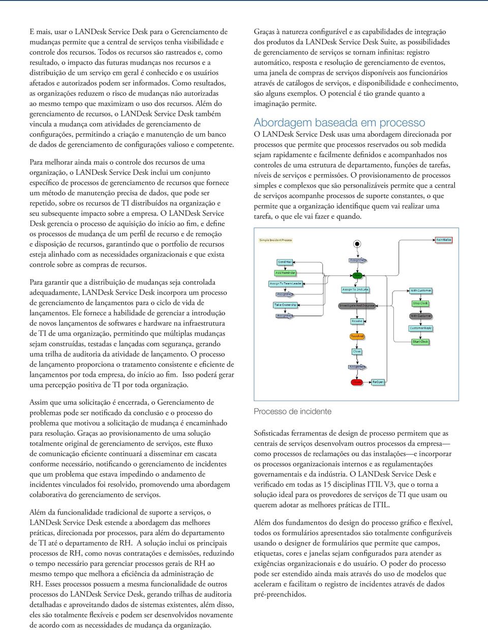 informados. Como resultados, as organizações reduzem o risco de mudanças não autorizadas ao mesmo tempo que maximizam o uso dos recursos.