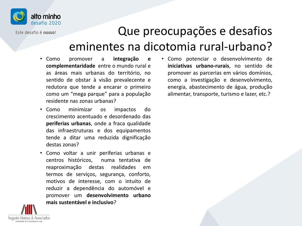 mega parque para a população residente nas zonas urbanas?