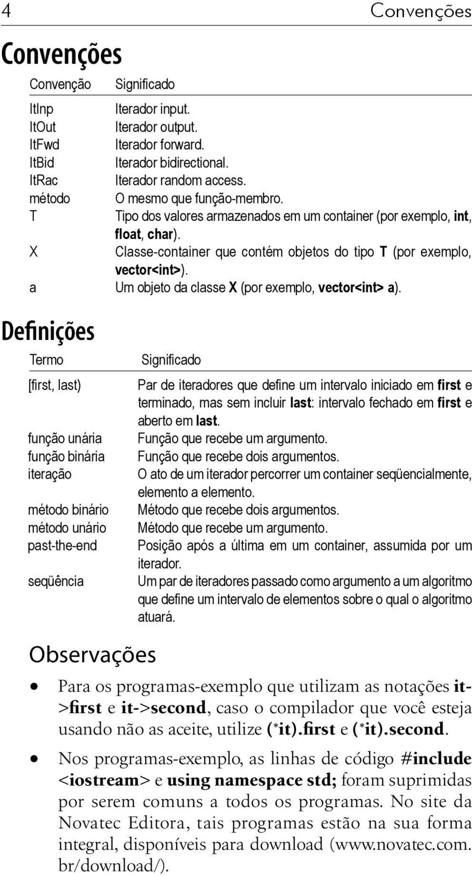 a Um objeto da classe X (por exemplo, vector<int> a).