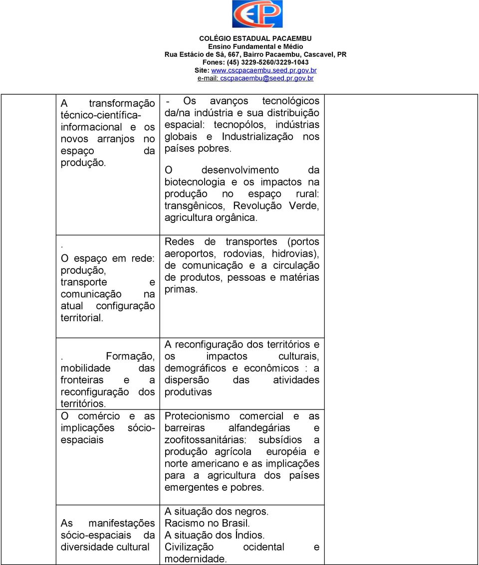 . Frmaçã, mbilidade das frnteiras e a recnfiguraçã ds territóris.