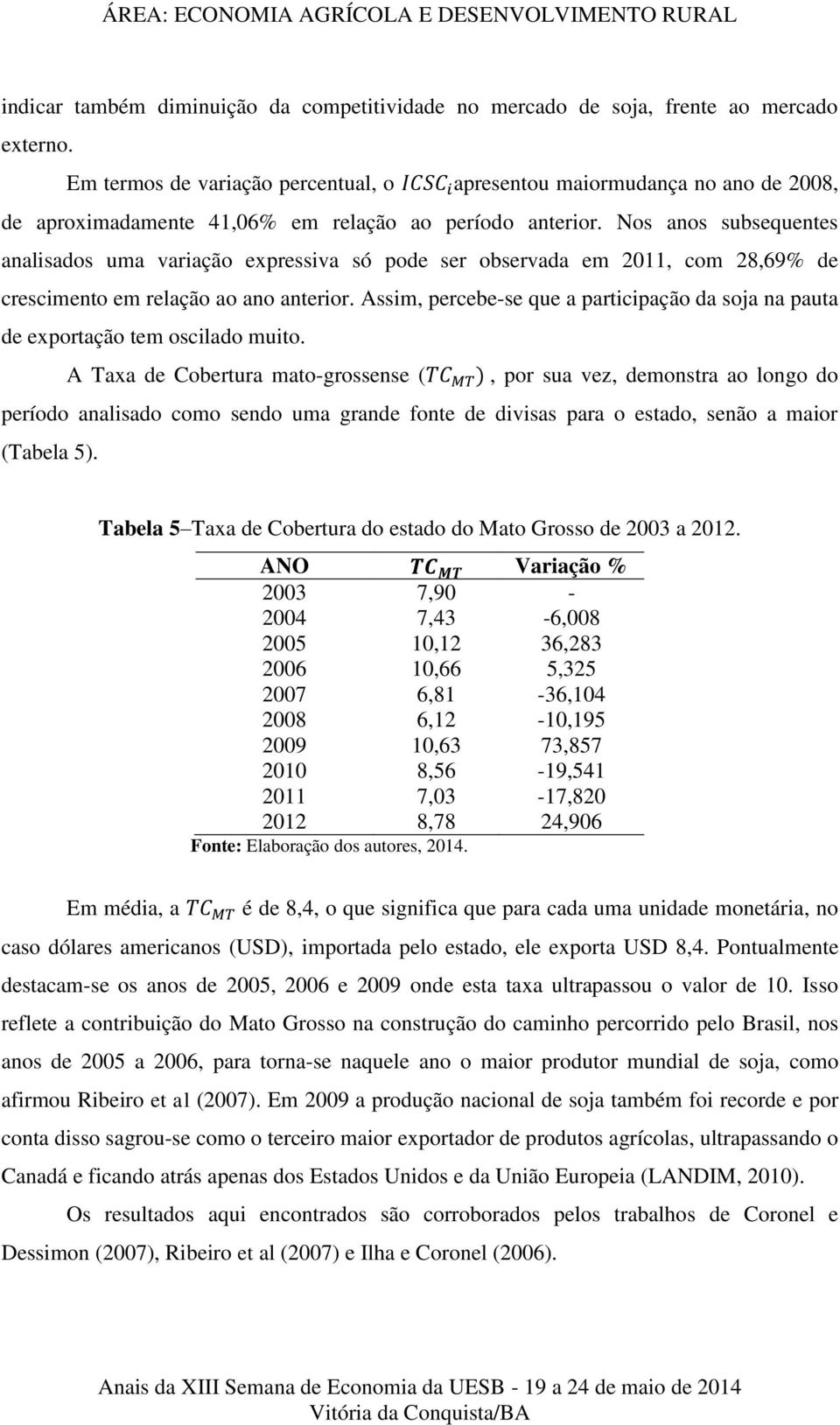 Nos anos subsequentes analisados uma variação expressiva só pode ser observada em 2011, com 28,69% de crescimento em relação ao ano anterior.