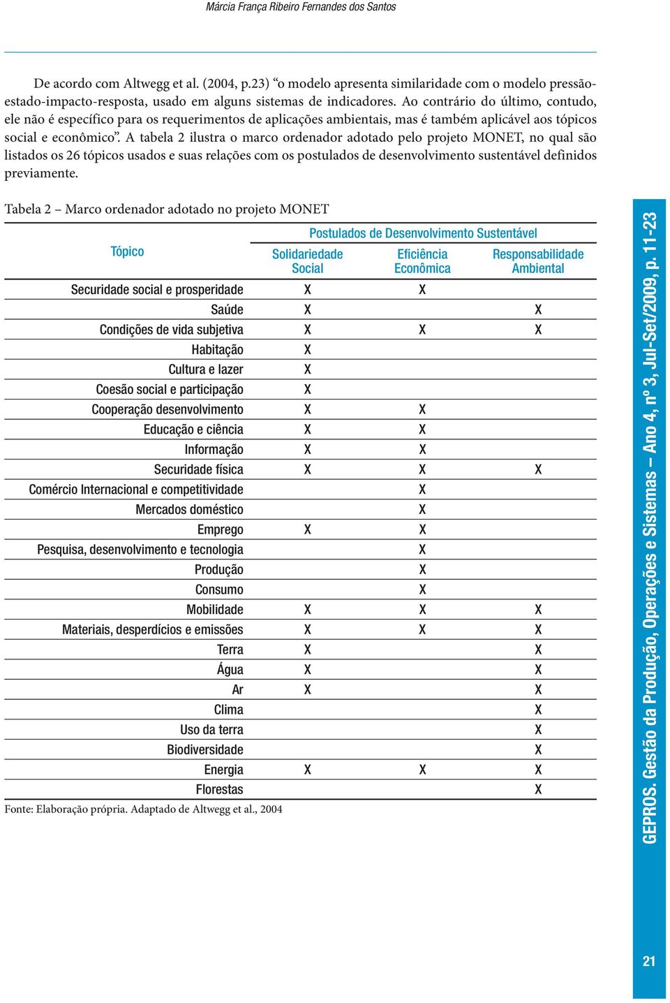 Ao contrário do último, contudo, ele não é específico para os requerimentos de aplicações ambientais, mas é também aplicável aos tópicos social e econômico.