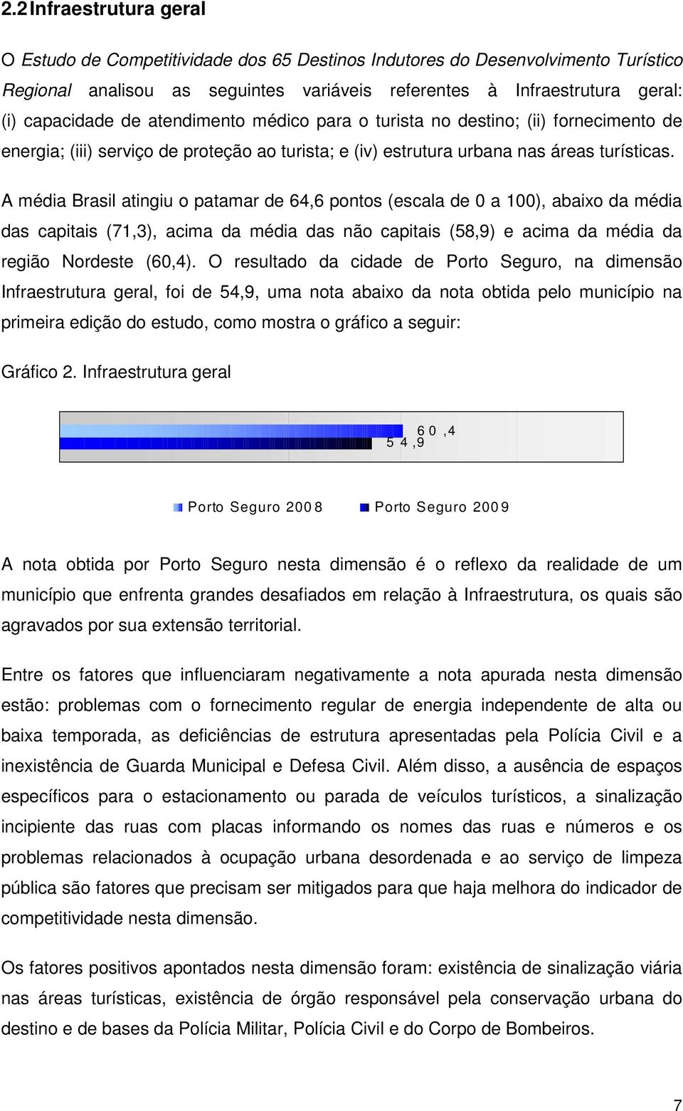 A média Brasil atingiu o patamar de 64,6 pontos (escala de 0 a 100), abaixo da média das capitais (71,3), acima da média das não capitais (58,9) e acima da média da região Nordeste (60,4).