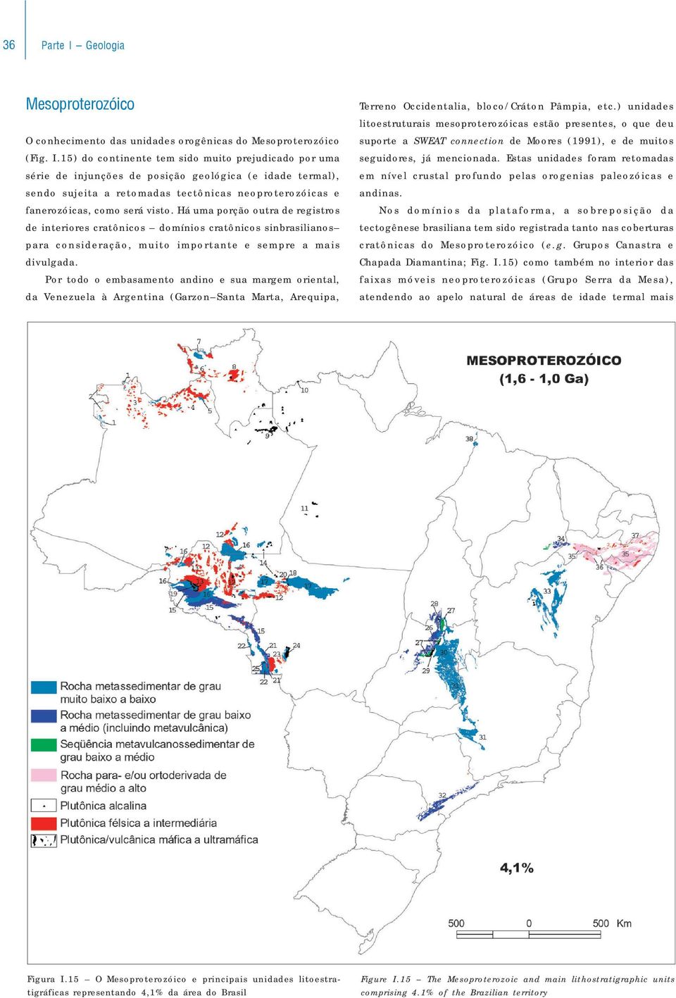 Há uma porção outra de registros de interiores cratônicos domínios cratônicos sinbrasilianos para consideração, muito importante e sempre a mais divulgada.