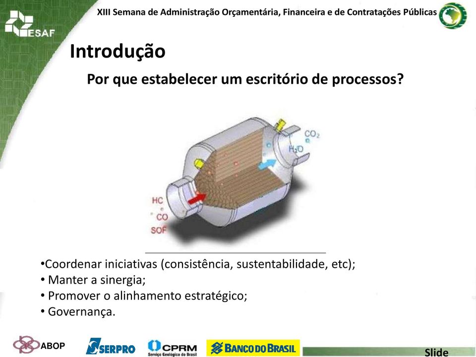 Coordenar iniciativas (consistência,