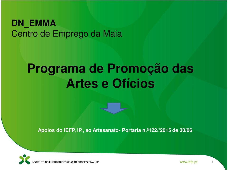 Ofícios Apoios do IEFP, IP.