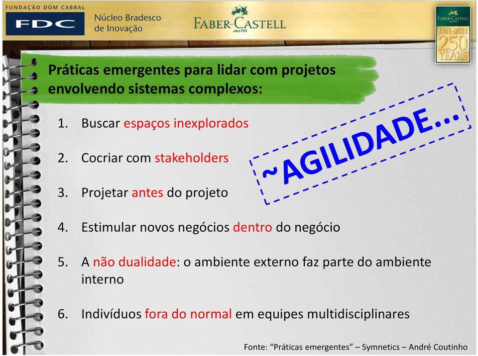 Estimular novos negócios dentro do negócio 5.