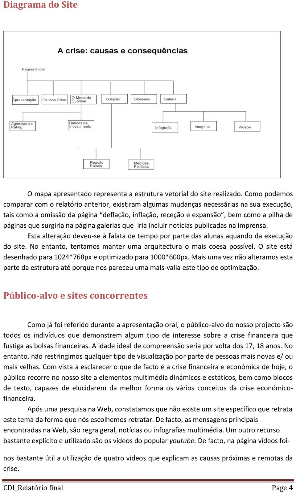 páginas que surgiria na página galerias que iria incluir notícias publicadas na imprensa. Esta alteração deveu-se à falata de tempo por parte das alunas aquando da execução do site.