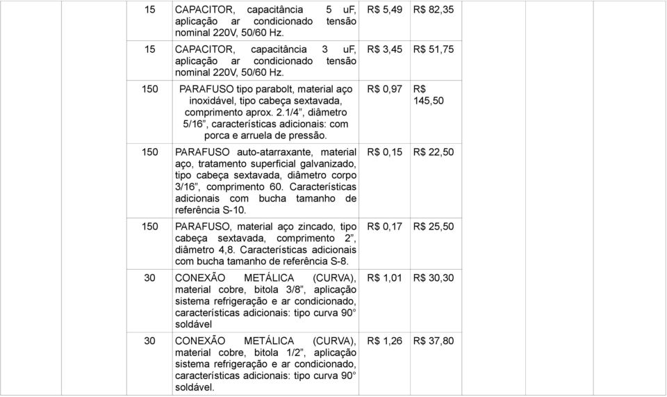 150 PARAFUSO auto-atarraxante, material aço, tratamento superficial galvanizado, tipo cabeça sextavada, diâmetro corpo 3/16, comprimento 60.