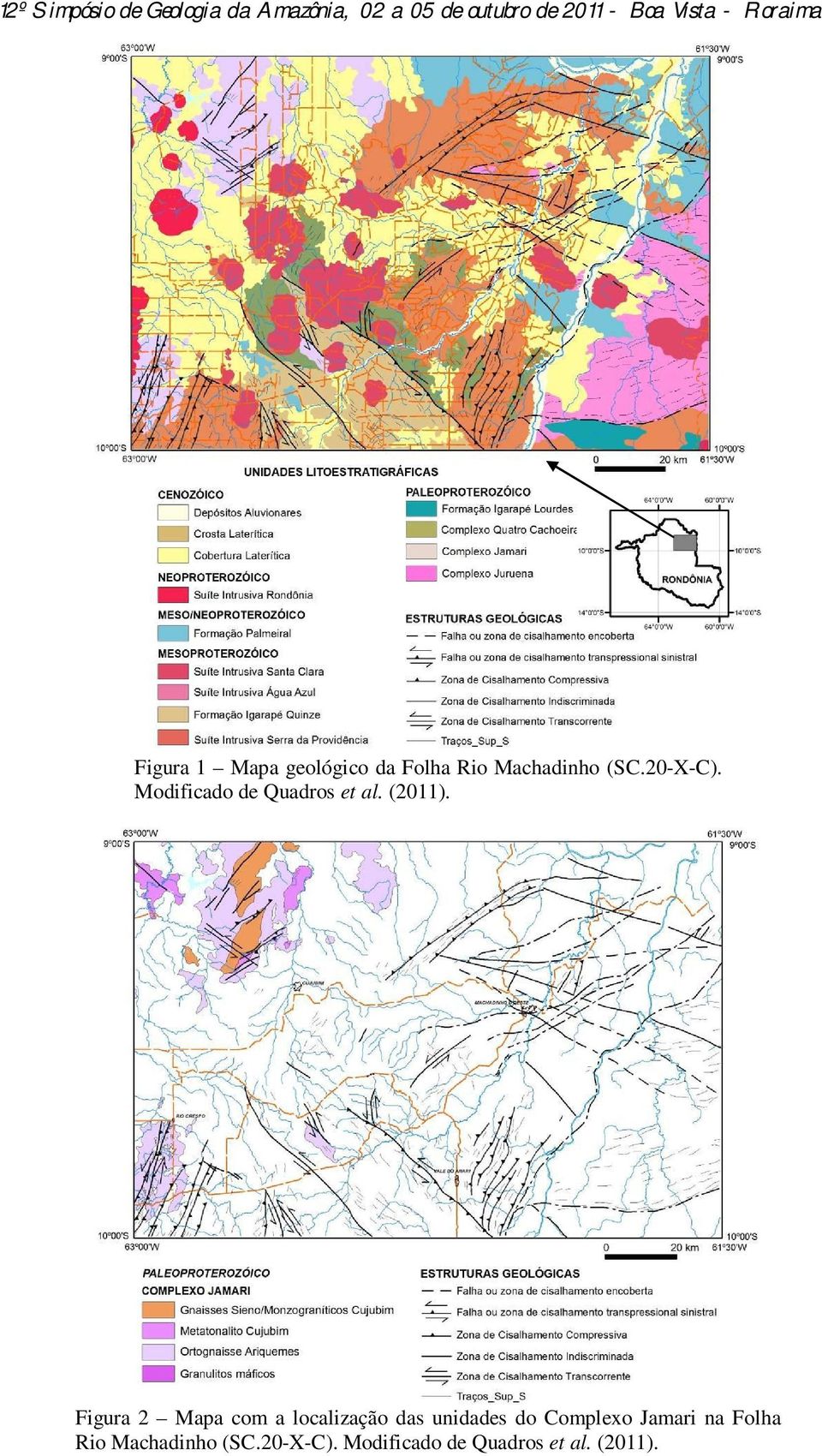 Figura 2 Mapa com a localização das unidades do Complexo