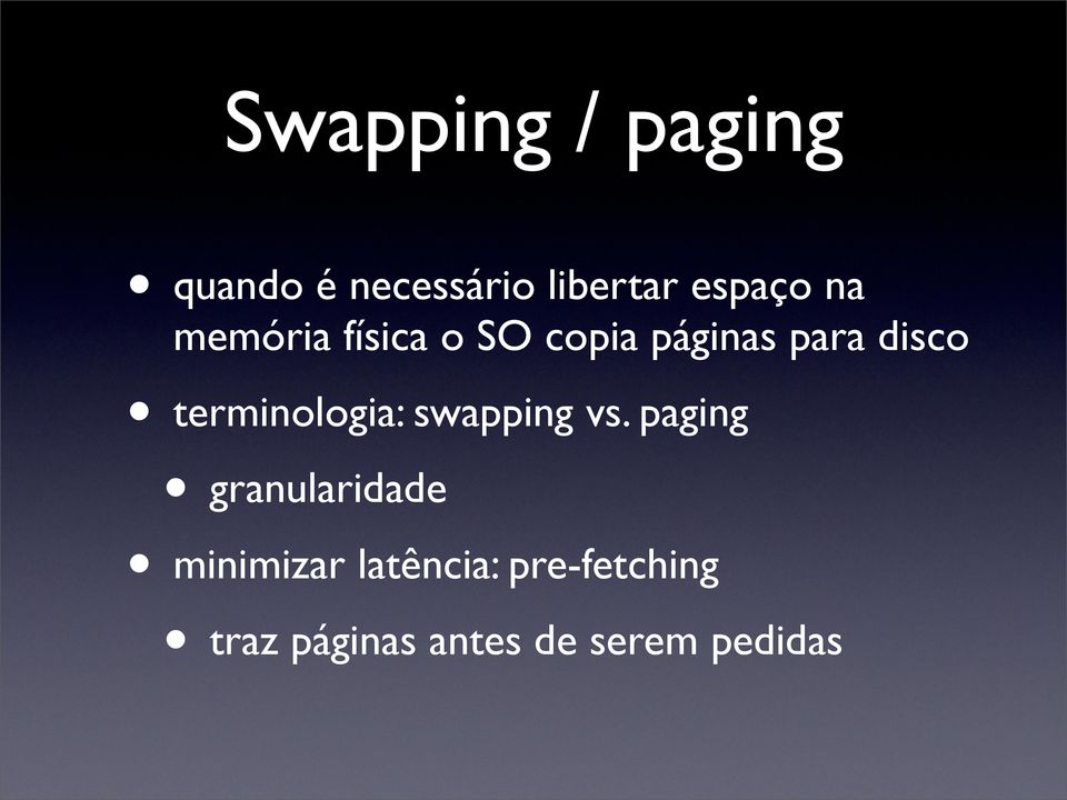 terminologia: swapping vs.