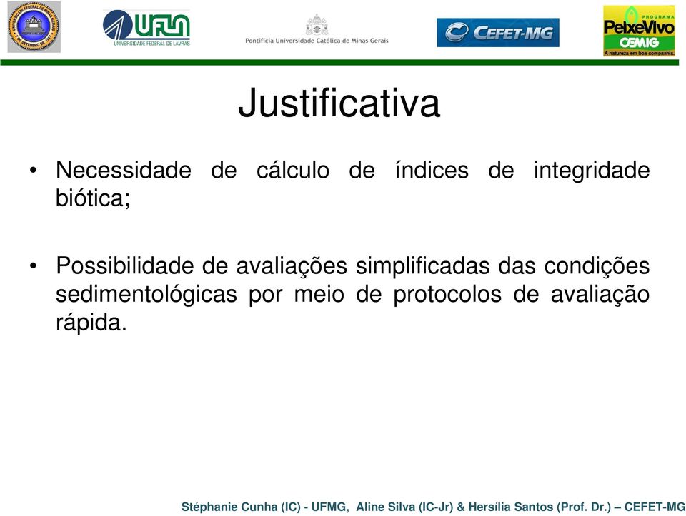 de avaliações simplificadas das condições