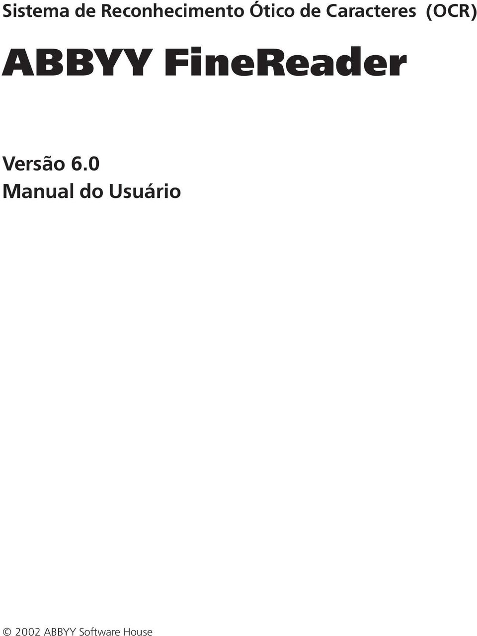 ABBYY FineReader Versão 6.