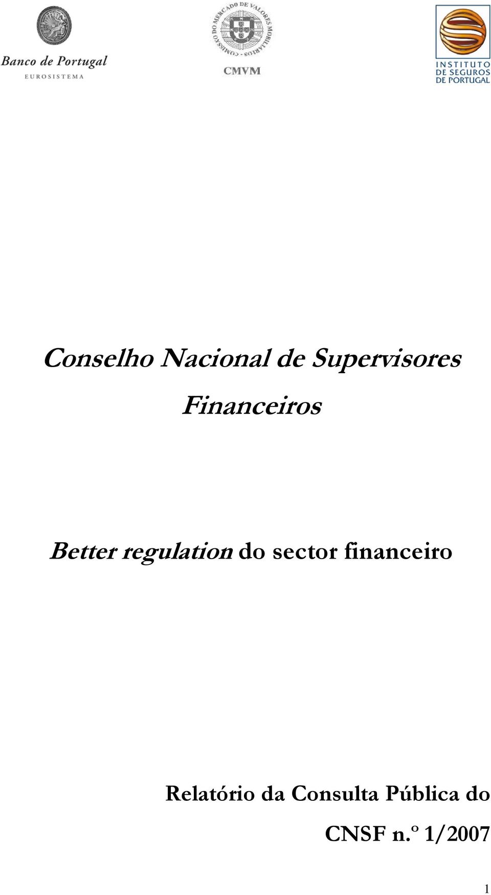 sector financeiro Relatório da
