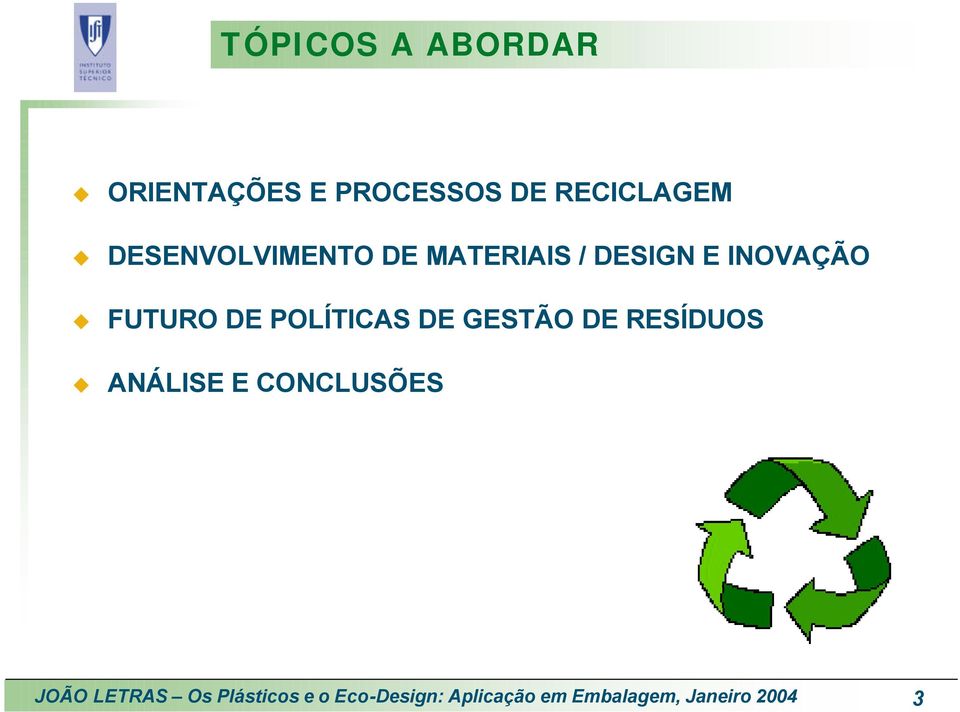 POLÍTICAS DE GESTÃO DE RESÍDUOS ANÁLISE E CONCLUSÕES JOÃO