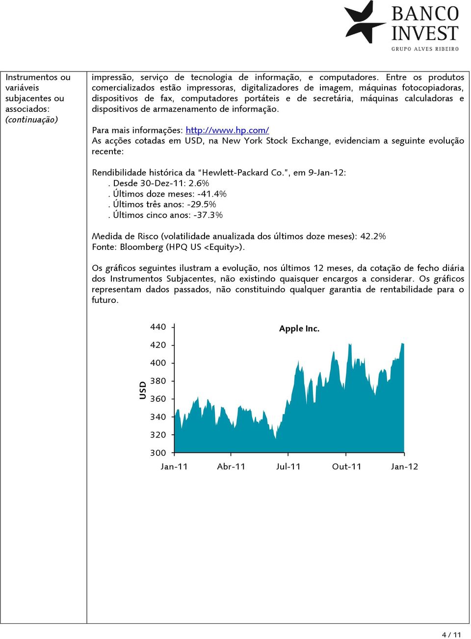 dispositivos de armazenamento de informação. Para mais informações: http://www.hp.