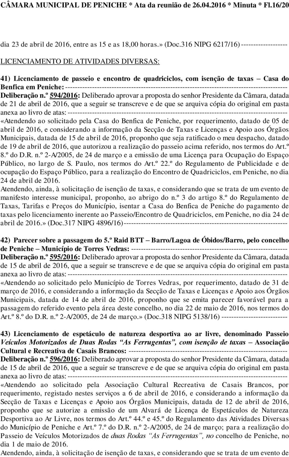 ------------------------------------------------------------------------------------------- Deliberação n.