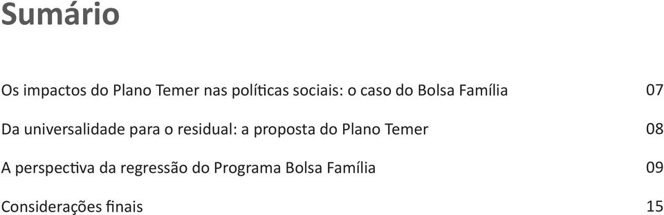 residual: a proposta do Plano Temer A perspectiva da