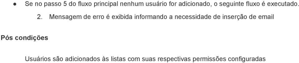 Mensagem de erro é exibida informando a necessidade de inserção