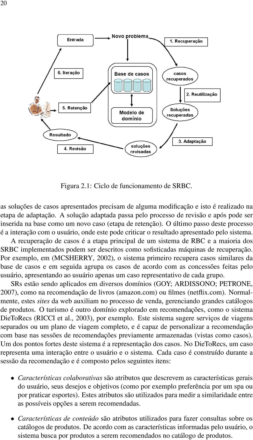 O último passo deste processo é a interação com o usuário, onde este pode criticar o resultado apresentado pelo sistema.