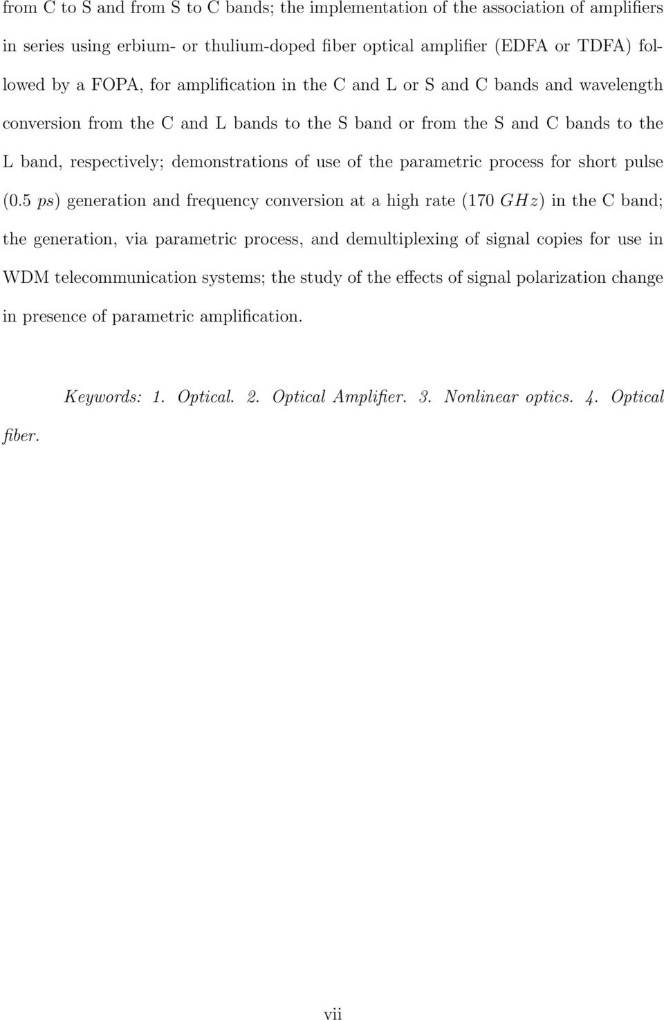 parametric process for short pulse (0.