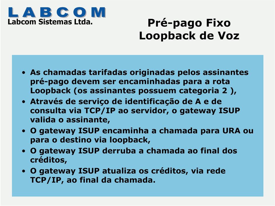 gatewayisup valida o assinante, O gatewayisup encaminha a chamada para URA ou para o destino via loopback, O