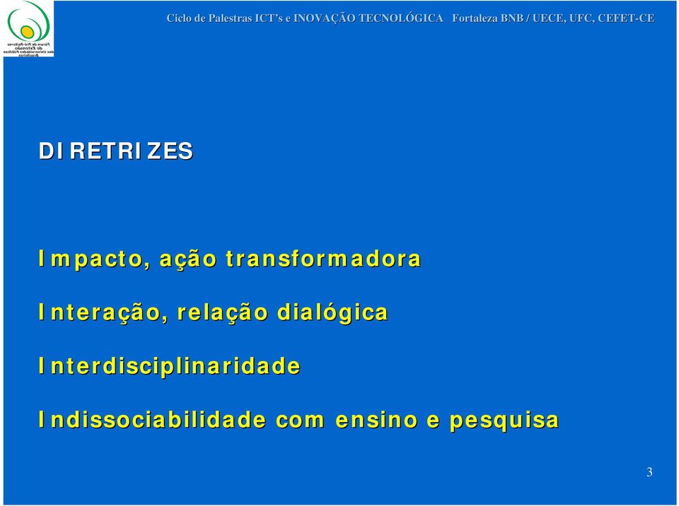 dialógica Interdisciplinaridade