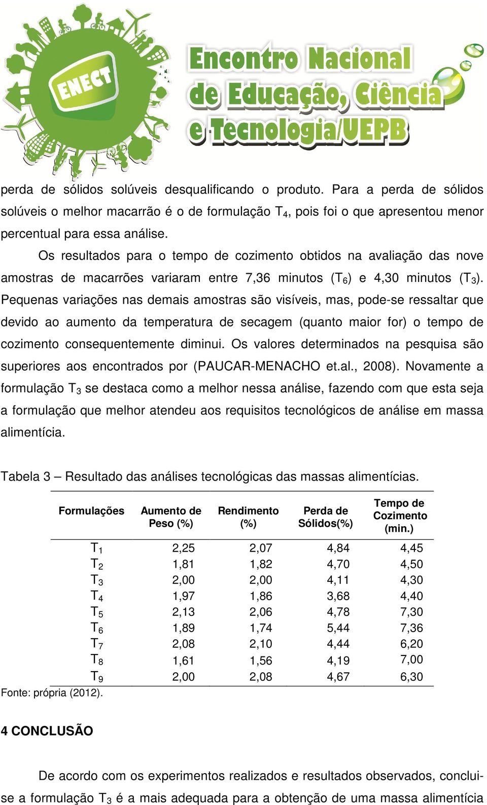 Pequenas variações nas demais amostras são visíveis, mas, pode-se ressaltar que devido ao aumento da temperatura de secagem (quanto maior for) o tempo de cozimento consequentemente diminui.