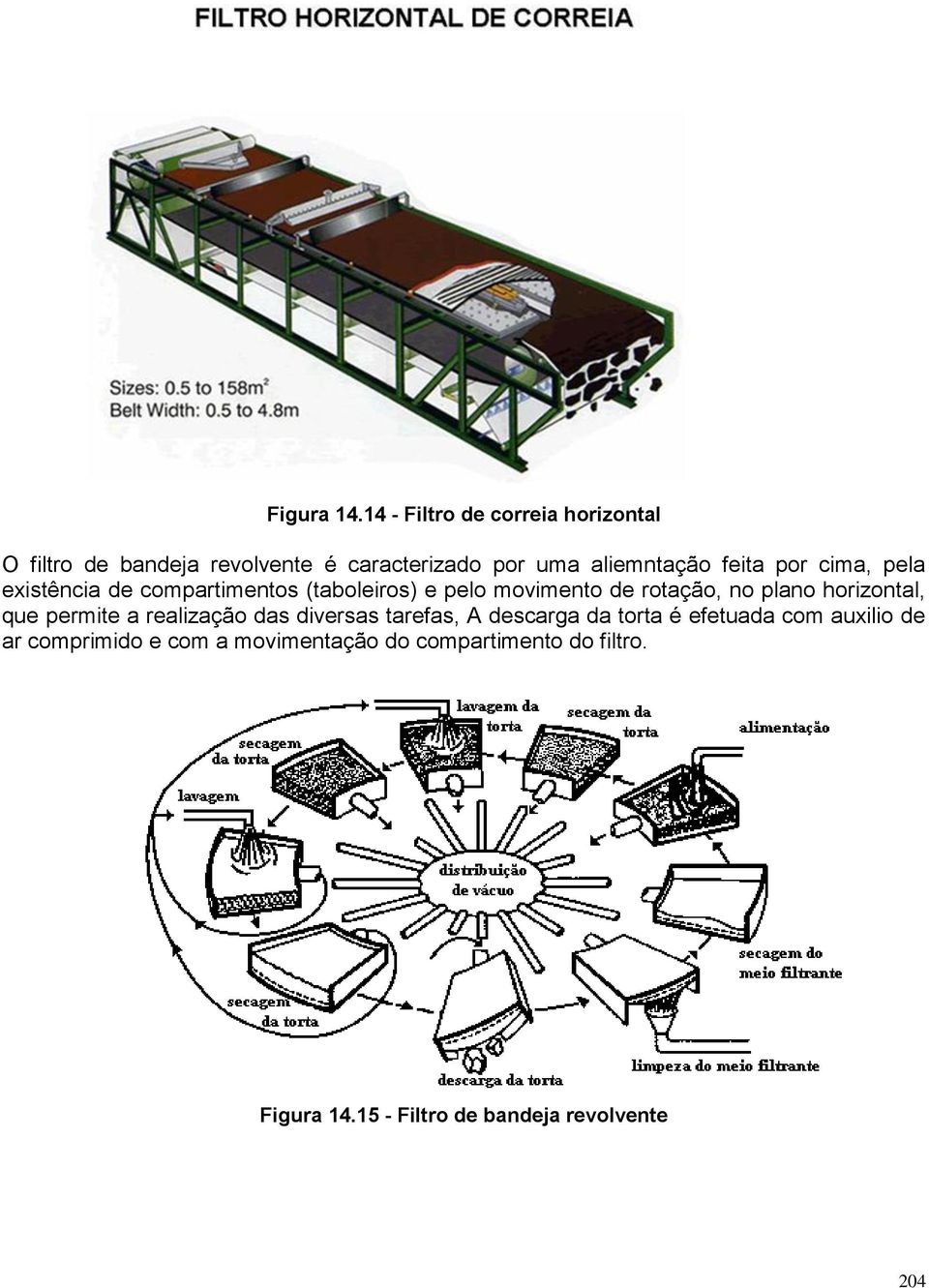 por cima, pela existência de compartimentos (taboleiros) e pelo movimento de rotação, no plano horizontal,