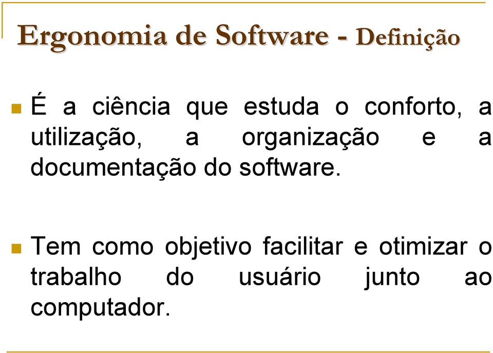 documentação do software.