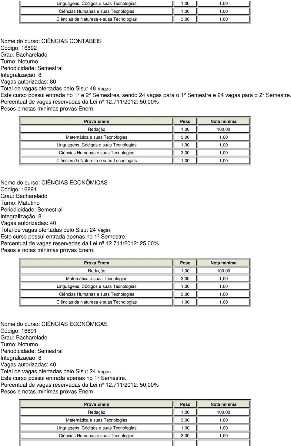 24 vagas para o 2º Semestre.