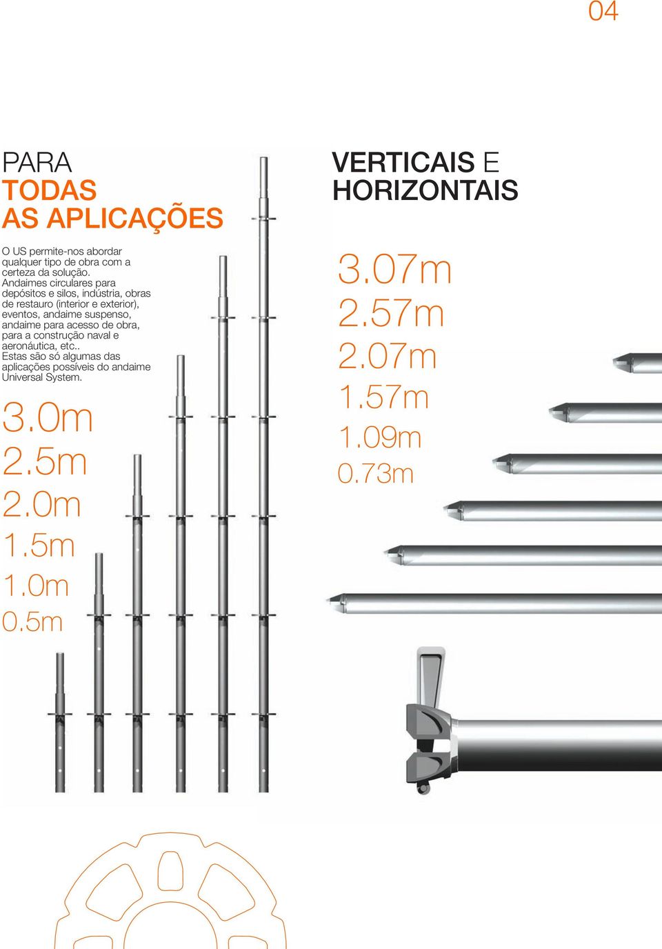 suspenso, andaime para acesso de obra, para a construção naval e aeronáutica, etc.