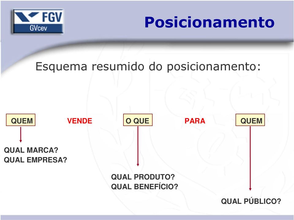 PARA QUEM QUAL MARCA? QUAL EMPRESA?