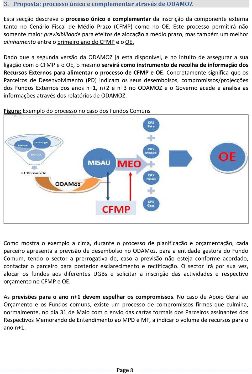 Dado que a segunda versão da ODAMOZ já esta disponível, e no intuito de assegurar a sua ligação com o CFMP e o OE, o mesmo servirá como instrumento de recolha de informação dos Recursos Externos para