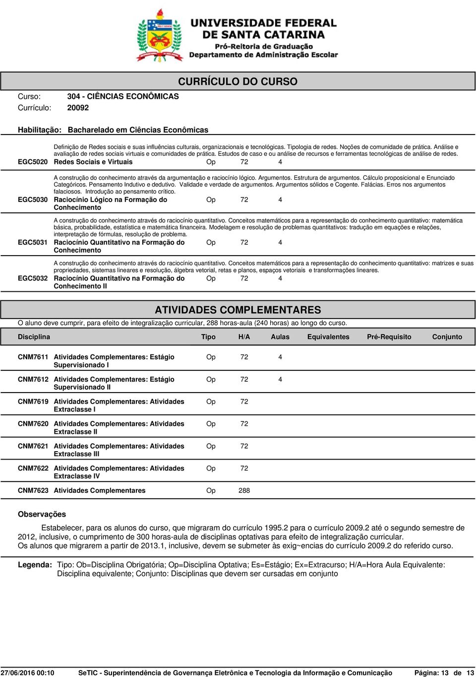 EGC5020 Redes Sociais e Virtuais A construção do conhecimento através da argumentação e raciocínio lógico. Argumentos. Estrutura de argumentos. Cálculo proposicional e Enunciado Categóricos.