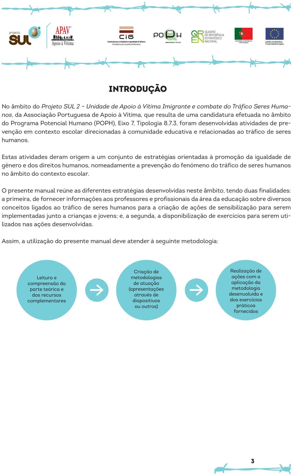 Estas atividades deram origem a um conjunto de estratégias orientadas à promoção da igualdade de género e dos direitos humanos, nomeadamente a prevenção do fenómeno do tráfico de seres humanos no