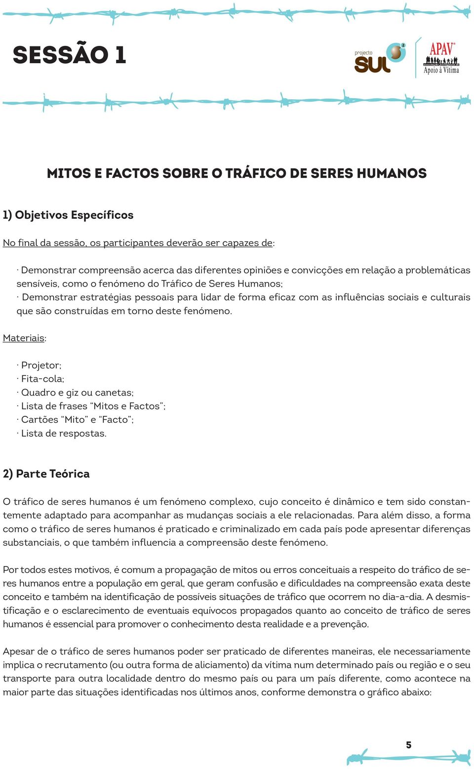 construídas em torno deste fenómeno. Materiais: Projetor; Fita-cola; Quadro e giz ou canetas; Lista de frases Mitos e Factos ; Cartões Mito e Facto ; Lista de respostas.