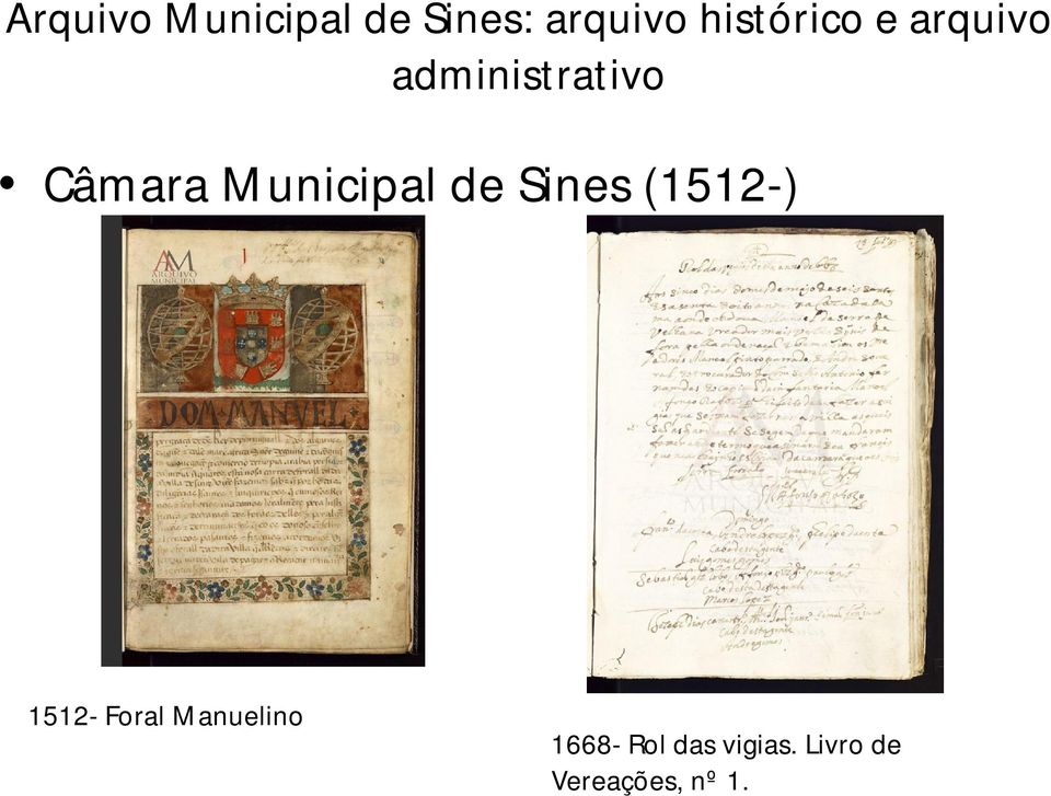 Manuelino 1668- Rol das