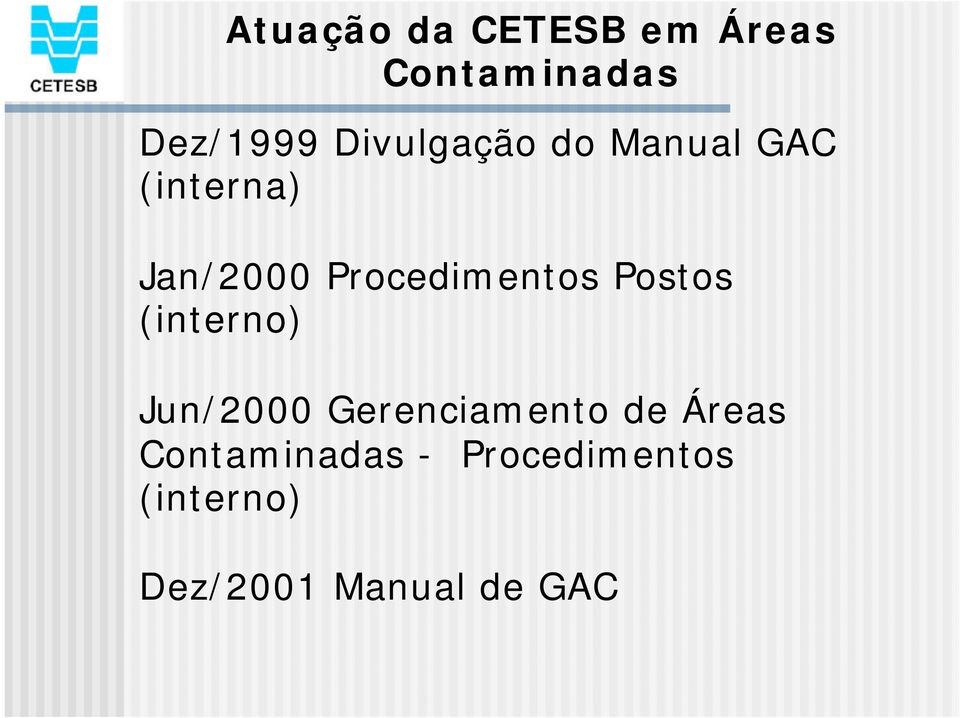 Procedimentos Postos (interno) Jun/2000 Gerenciamento