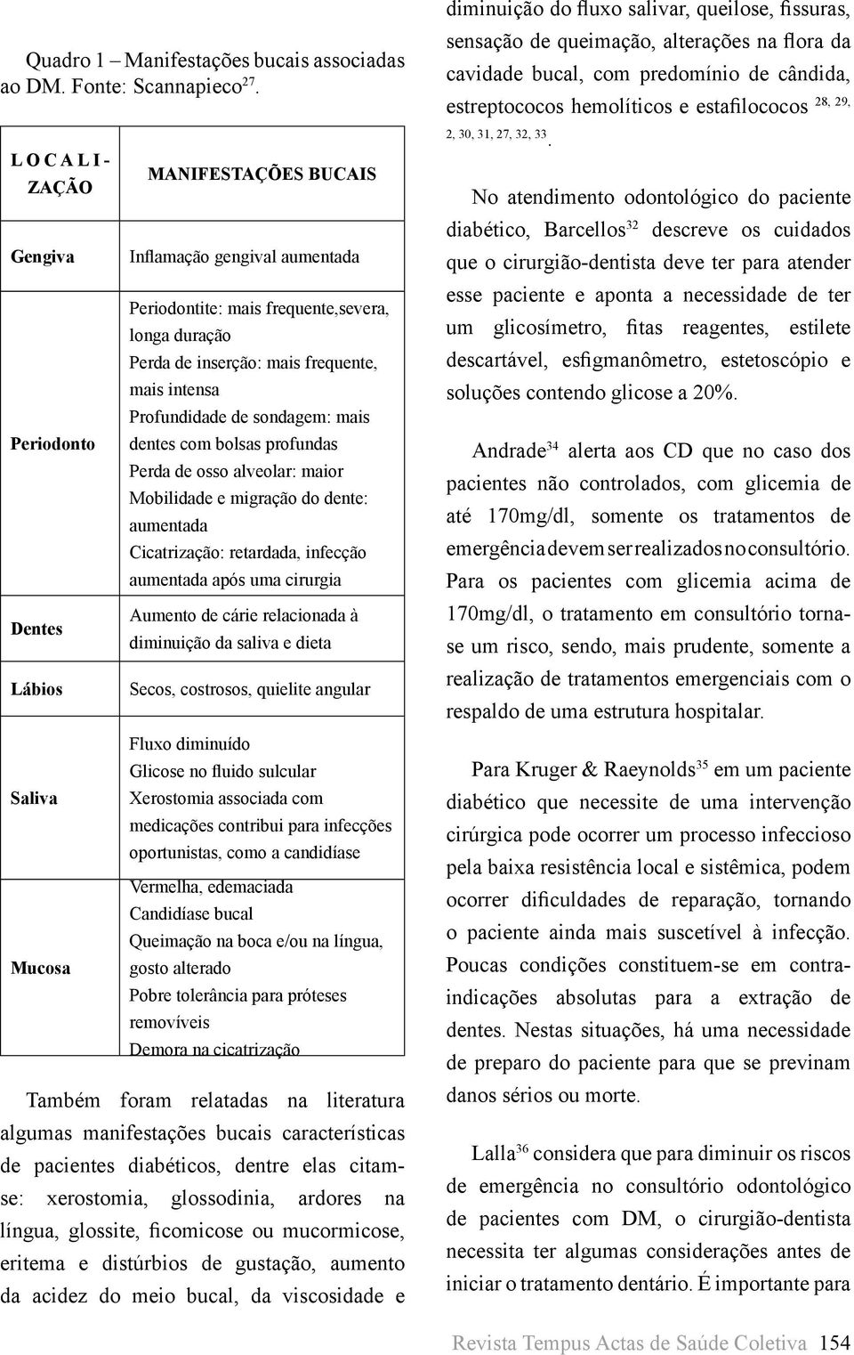 frequente, mais intensa Profundidade de sondagem: mais dentes com bolsas profundas Perda de osso alveolar: maior Mobilidade e migração do dente: aumentada Cicatrização: retardada, infecção aumentada