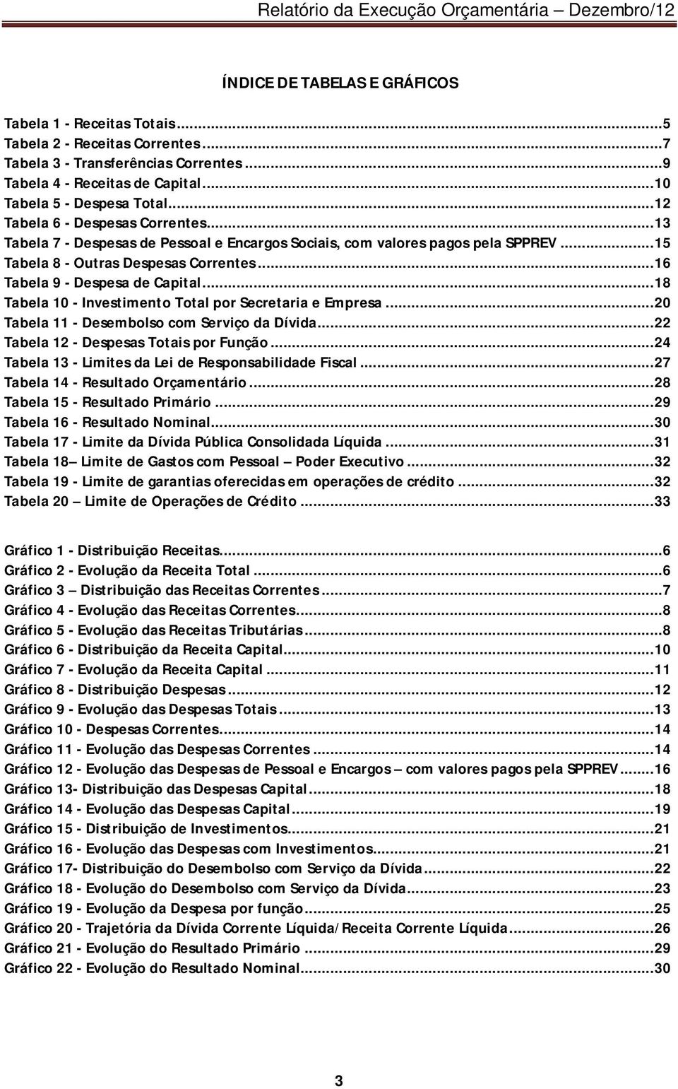 .. 18 Tabela 10 - Investimento Total por Secretaria e Empresa... 20 Tabela 11 - Desembolso com Serviço da Dívida... 22 Tabela 12 - Despesas Totais por Função.