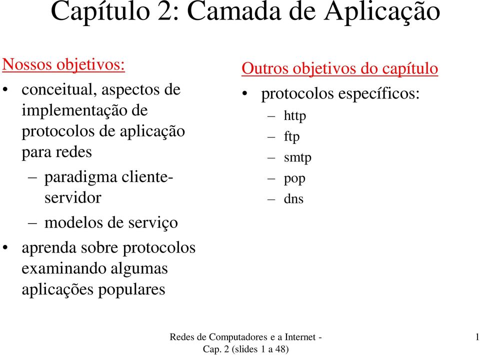 modelos de serviço aprenda sobre protocolos examinando algumas aplicações