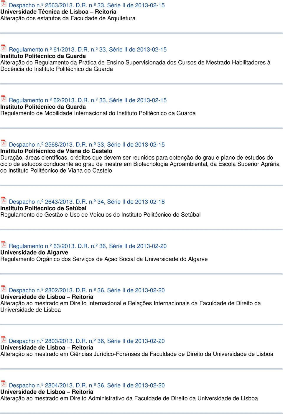 º 33, Série II de 2013-02-15 Universidade Técnica de Lisboa Reitoria Alteração dos estatutos da Faculdade de Arquitetura Regulamento n.