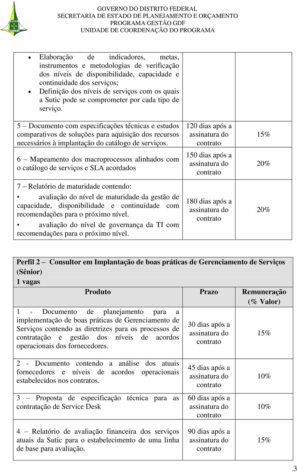 5 Documento com especificações técnicas e estudos comparativos de soluções para aquisição dos recursos necessários à implantação do catálogo de serviços.