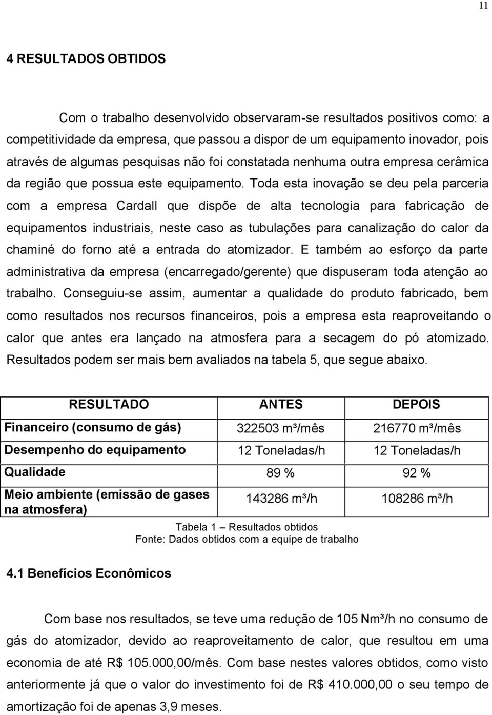 Toda esta inovação se deu pela parceria com a empresa Cardall que dispõe de alta tecnologia para fabricação de equipamentos industriais, neste caso as tubulações para canalização do calor da chaminé