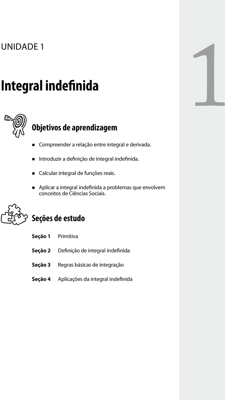 indefinida a problemas que envolvem conceitos de Ciências Sociais Seções de estudo Seção 1 Seção 2 Seção 3